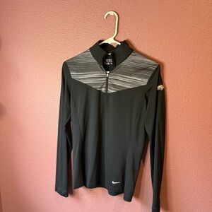 Nike Golf Women’s Small Arkansas Razorbacks Black and Gray Quarter Zip Top